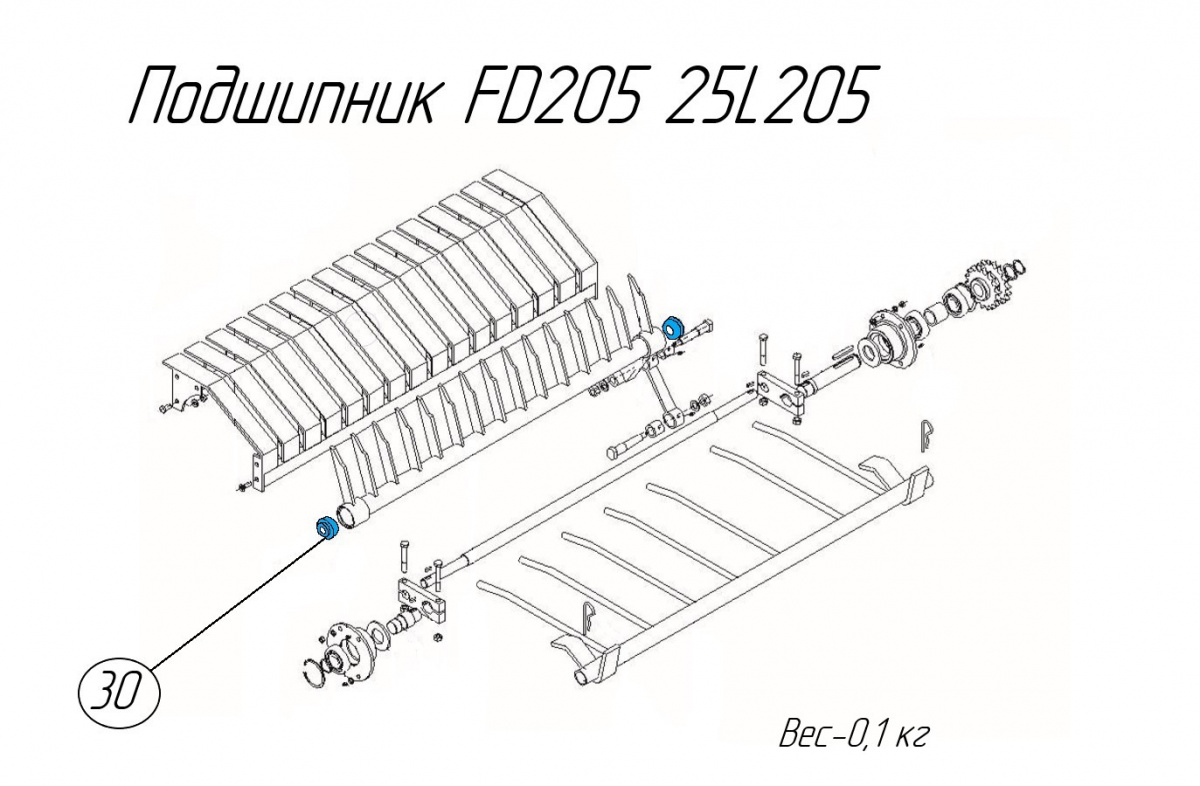 Подшипник FD205 25L205, 19708